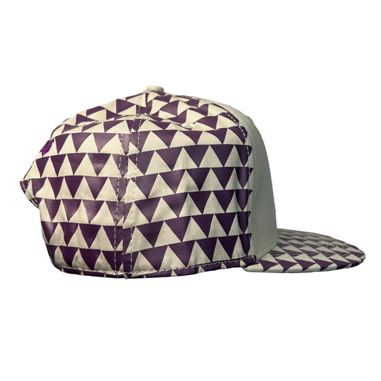 Purple Maka Ihe-Patterned Hook Hat