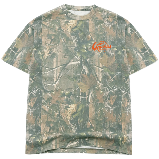 Orange Oversized Aloha Served Daily Camo Shirt